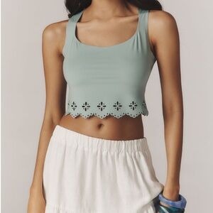 Anthropologie Seamless Minimalist Laser-cut Tank Top Women Size Small